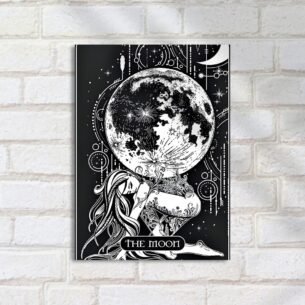 Quadro Decorativo Arte Lua Mulher