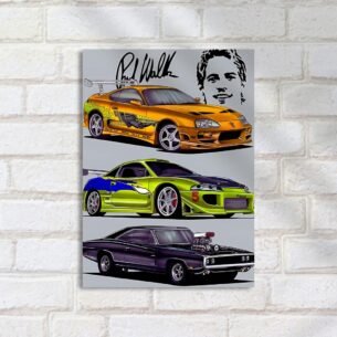 Quadro Decorativo Carros Personagens Rapidos Furiosos