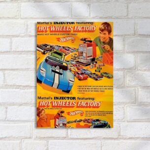 Quadro Decorativo Hot Wheels Factory Mattel