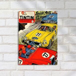 Quadro Decorativo Tintin Corrida Carros