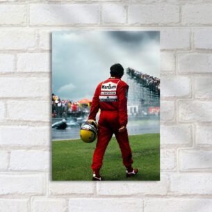 Quadro Decorativo Corrida Piloto Macacao Vermelho