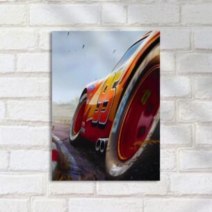 Quadro Decorativo Relampago Mcqueen Corrida Pista