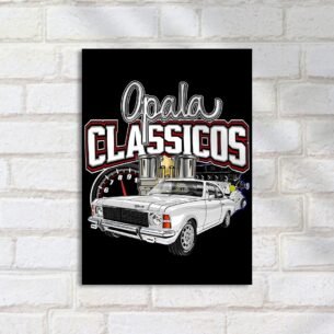 Quadro Decorativo Opala Classicos Carro Branco