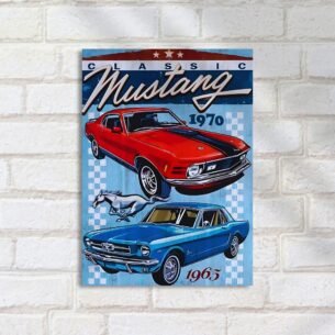 Quadro Decorativo Mustang Classic 1965 1970