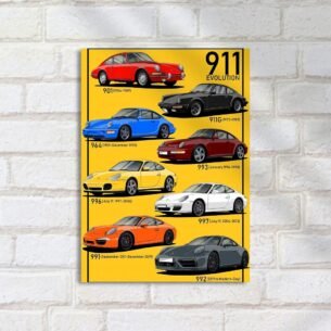 Quadro Decorativo 911 Evolution Modelos Carros