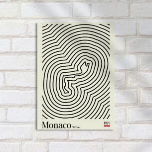 Quadro Decorativo Monaco Arte Linhas Circuito