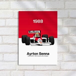 Quadro Decorativo Senna Mclaren 1988 Campeao