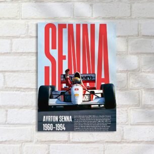 Quadro Decorativo Senna Formula Um Carro