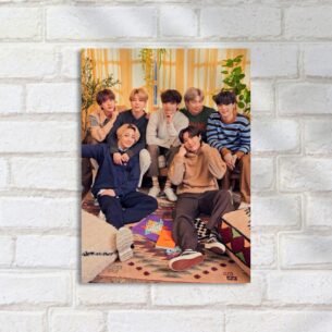 Quadro Decorativo Bts Reunidos Sala Estar Kpop