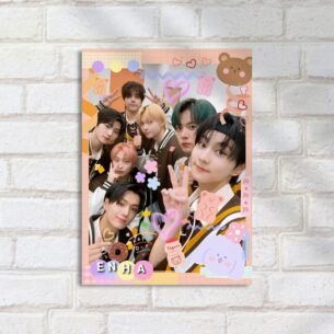 Quadro Decorativo Enhypen Garotos Sorrindo Kpop