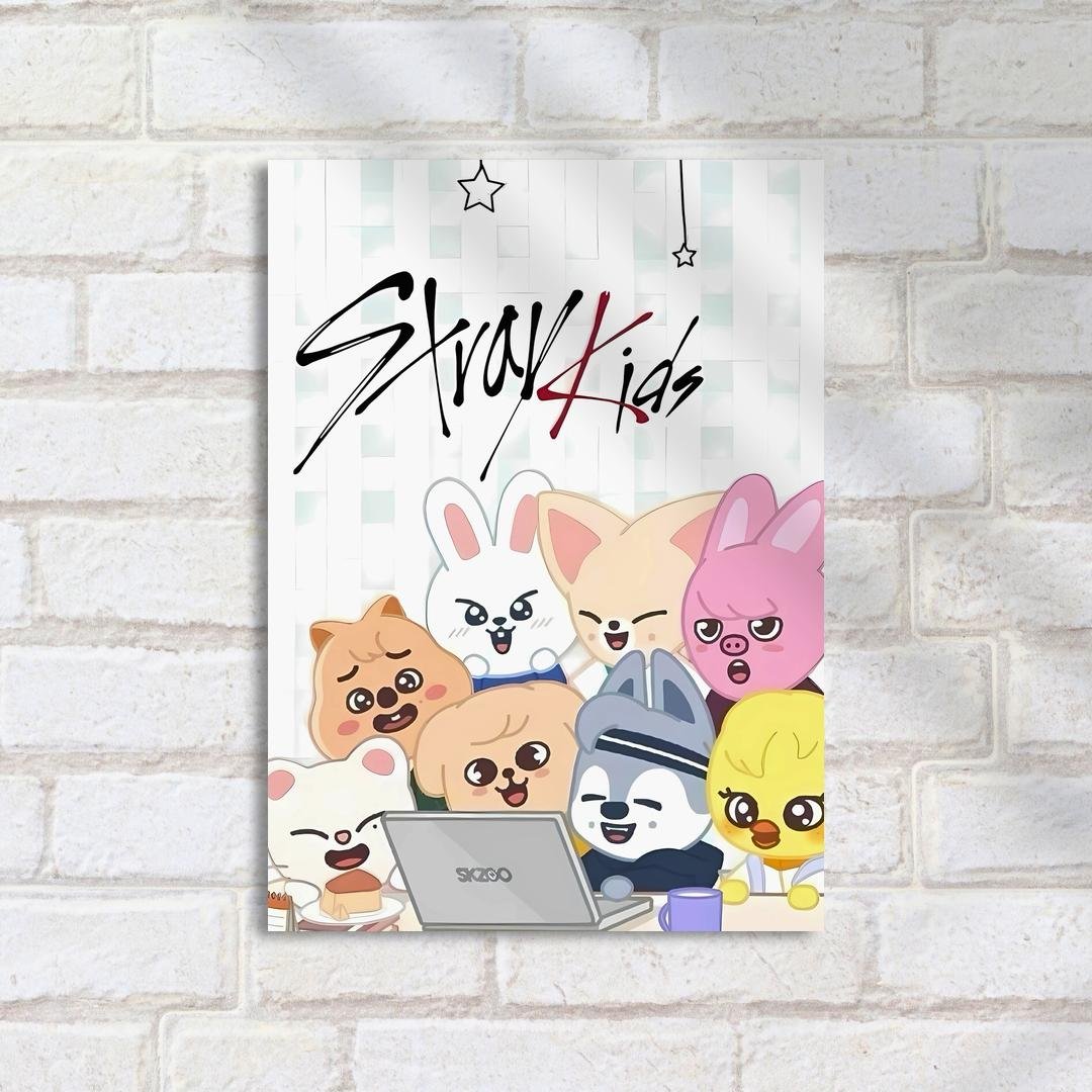 Quadro Decorativo Stray Kids Personagens Divertidos