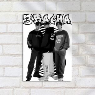 Quadro Decorativo 3racha Kpop Blackwhite