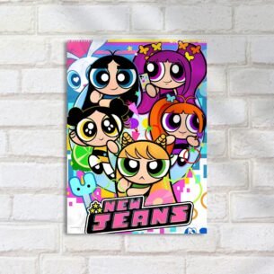 Quadro Decorativo Powerpuff Girls New Jeans Kpop
