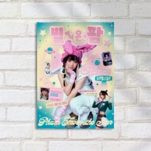 Quadro Decorativo Hanni Newjeans Visual Colorido Kpop