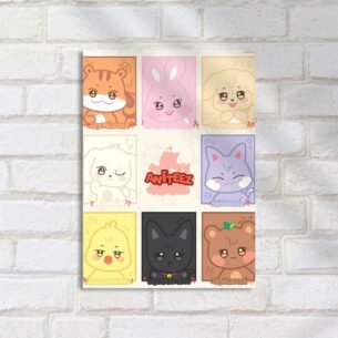 Quadro Decorativo Anieez Animais Fofos Cartoon Kpop