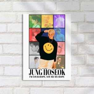 Quadro Decorativo Jung Hoseok Sorriso Colorido Kpop