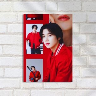 Quadro Decorativo Suga Bts Jaqueta Vermelha Guitarra