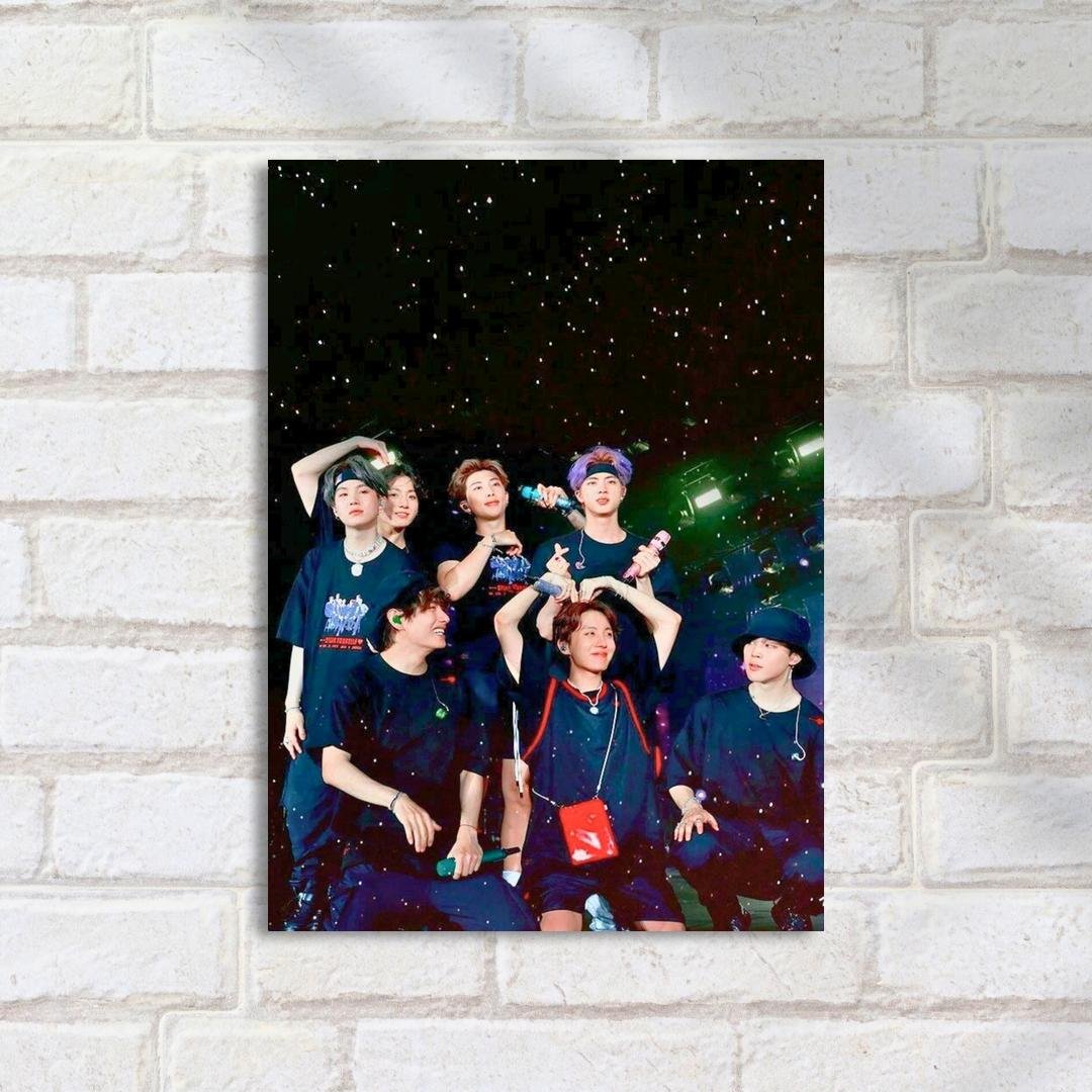 Quadro Decorativo Banda Bts Kpop Show Fans