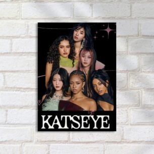 Quadro Decorativo Katseye Grupo Pose Estilo