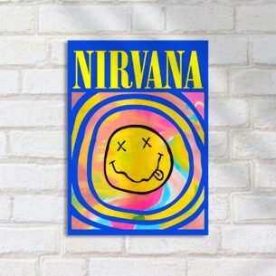 Quadro Decorativo Nirvana Logo Colorido