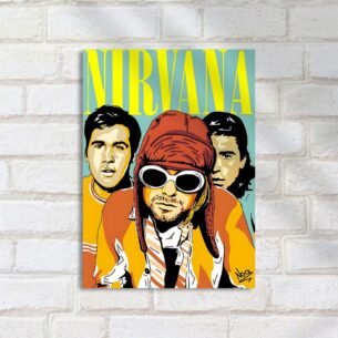 Quadro Decorativo Nirvana Banda Estilo Retro