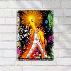 Quadro Decorativo Freddie Mercury Capa Amarela