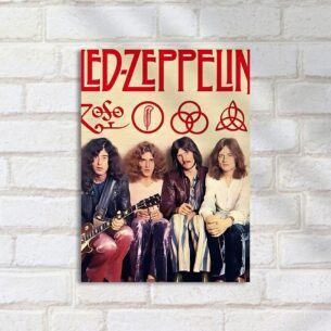 Quadro Decorativo Led Zeppelin Banda Retrato