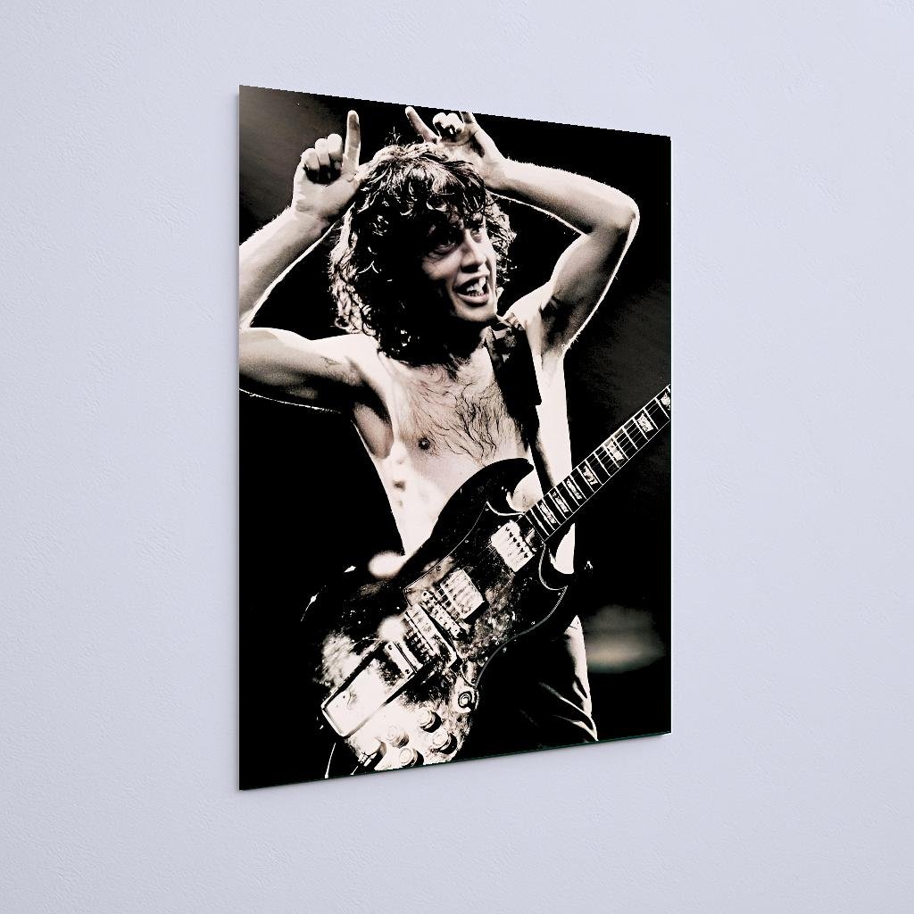Quadro Decorativo Guitarrista Gesto Chifres - Imagem 2