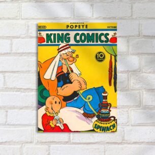 Quadro Decorativo Popeye Cachimbo Fumando Spinach