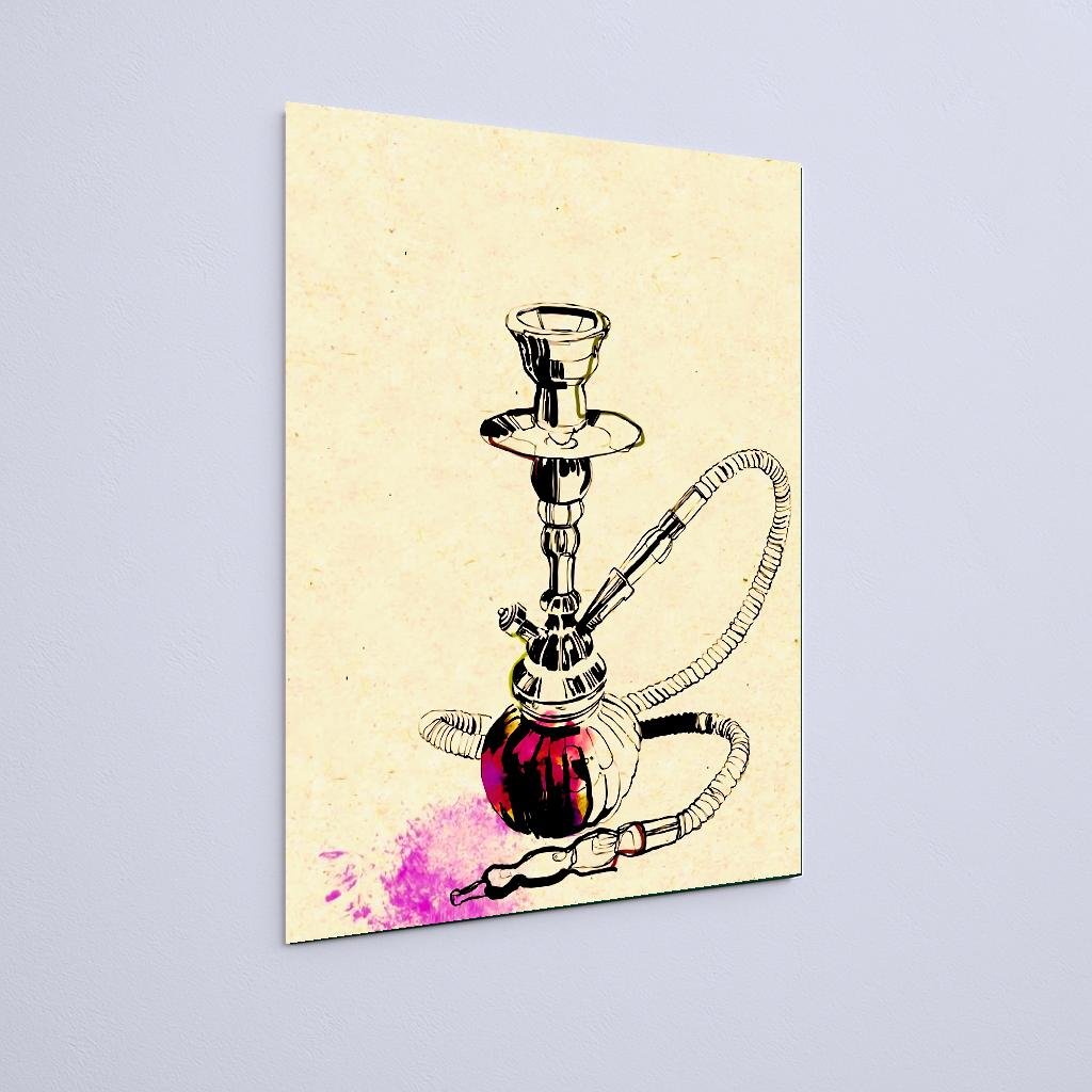 Quadro Decorativo Narguile Arte Abstrata Colorido - Imagem 2