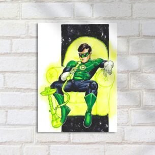 Quadro Decorativo Lanterna Verde Narguile Poltrona