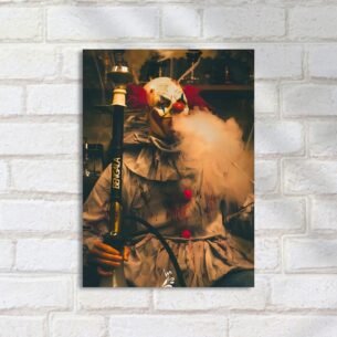 Quadro Decorativo Palhaco Fumando Narguile