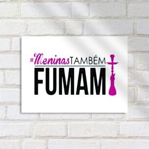 Quadro Decorativo Meninas Fumam Narguile Hashtag