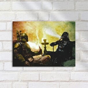 Quadro Decorativo Boba Vader Narguile Pintura