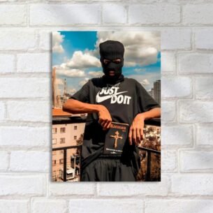 Quadro Decorativo Rap - Ninja Mascara Just Do It