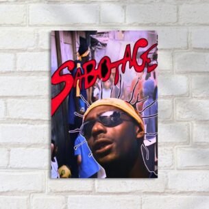 Quadro Decorativo Rap - Sabotage Grafite Comunidade Pessoas