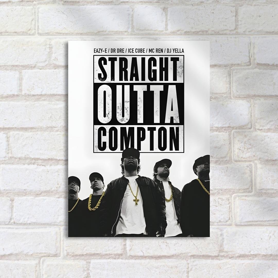 Quadro Decorativo Rap - Straight Outta Compton Poster