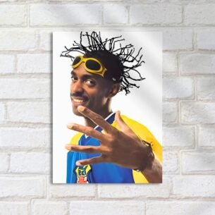 Quadro Decorativo Rap - Sorrindo Com Oculos Amarelos