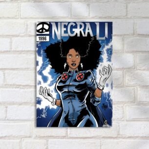 Quadro Decorativo Rap - Negra Li Heroina Raios