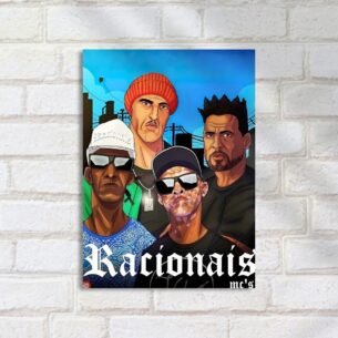 Quadro Decorativo Rap - Racionais Mcs Ilustracao Quarteto
