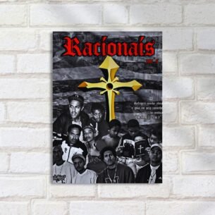 Quadro Decorativo Rap - Racionais Mcs Cruz Fundo