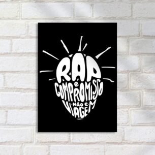 Quadro Decorativo Rap - Rap Compromisso Arte