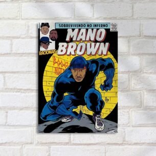 Quadro Decorativo Rap - Mano Brown Super Heroi