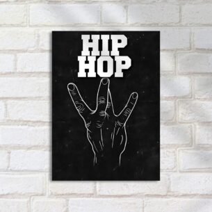 Quadro Decorativo Rap - Hip Hop Mao Sinal