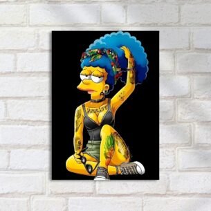 Quadro Decorativo Marge Tatuada Estilo Punk