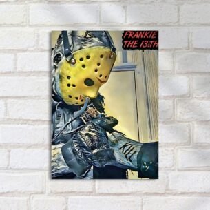 Quadro Decorativo Jason Tatuando Arte Horror