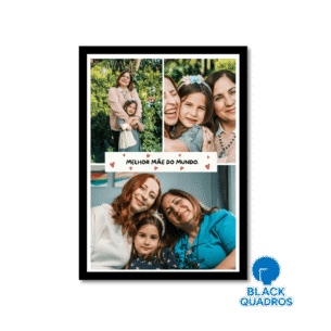 Quadro Melhor Mãe do Mundo – 3 Fotos | Presente Personalizado
