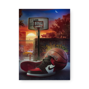 Quadro Decorativo - Basquete Paisagem Urbana