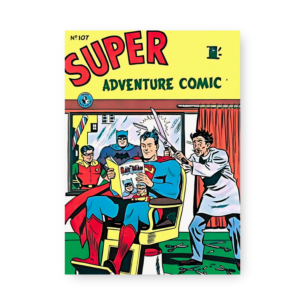 Quadro Decorativo - Superman Leitura Cabeleireiro