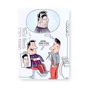 Quadro Decorativo - Barbeiro Corte Falha Engracado